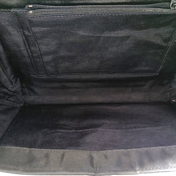 Bolso de mano de nailon negro