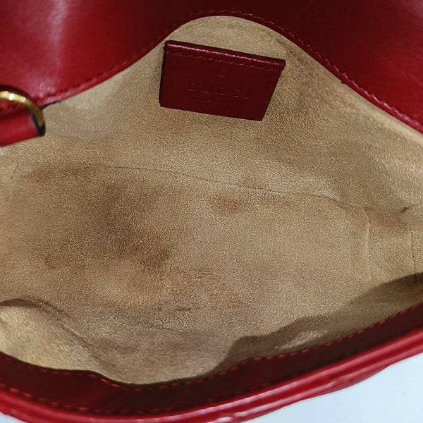 GG Marmont Mini Quilted Calfskin Red