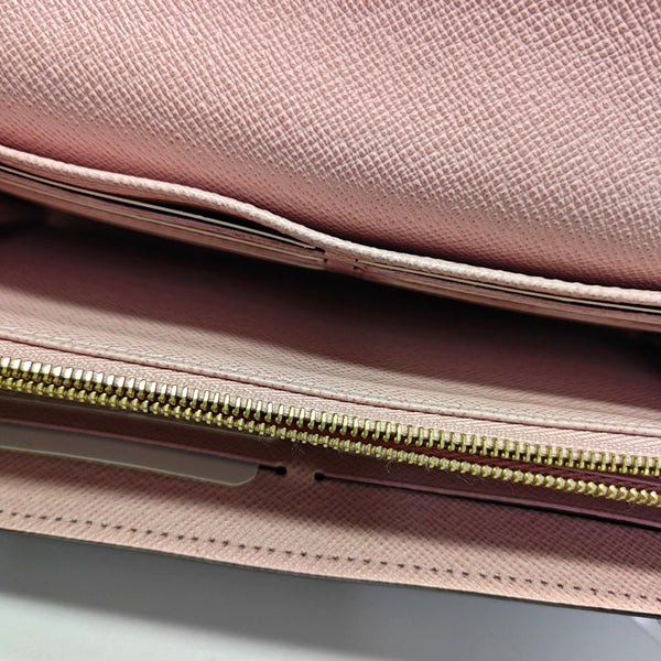 SARAH Monogram Coated Canvas Brown Wallet