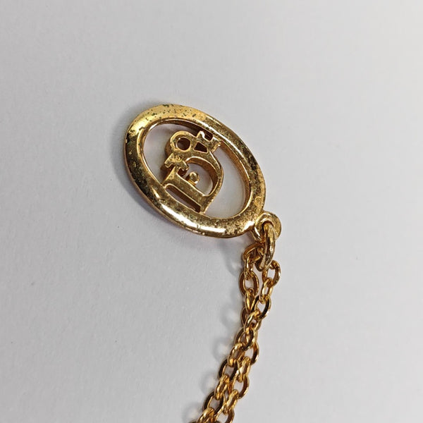 Dior Oblique Metal Gold Necklace
