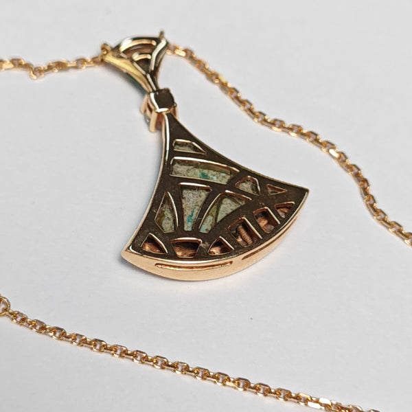 DIVAS' DREAM 18k Rose Gold Green Necklace