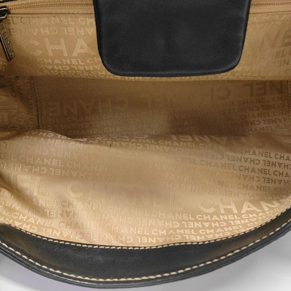 Quilted Lambskin Shoulder Bag Black