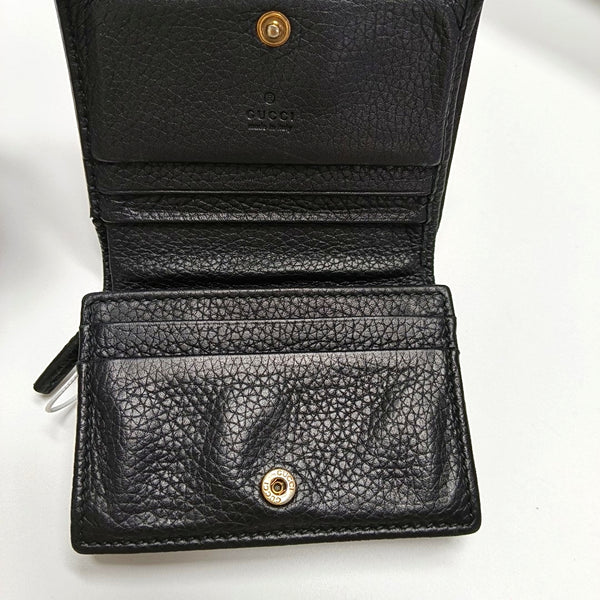 Animalier Calfskin Black Wallet