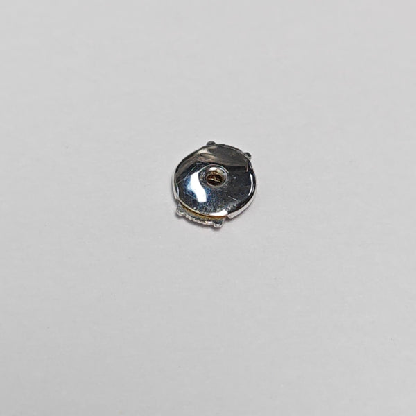 18k White Gold Black Stud Earring