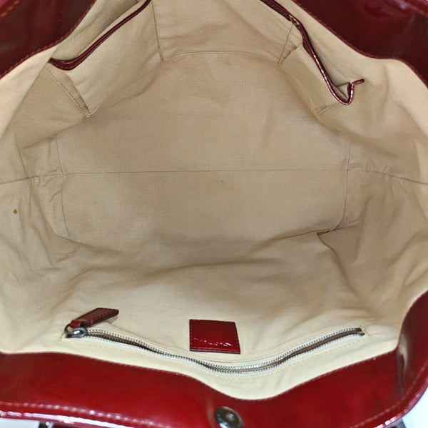 Coated Canvas Tote Bag Red