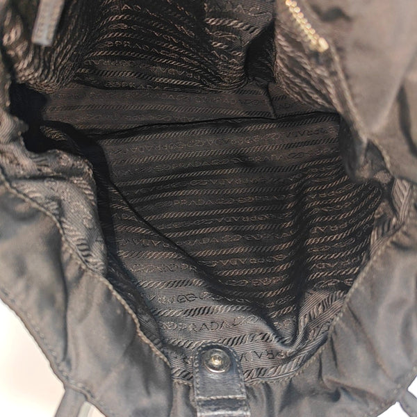 Nylon Top Handle Bag Black
