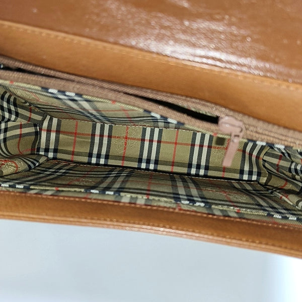 Calfskin Top Handle Bag Brown