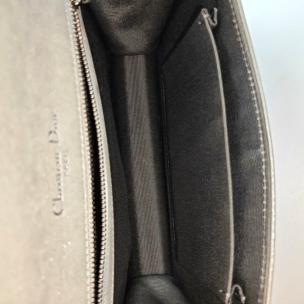 Diorama Small Cannage Calfskin Silver