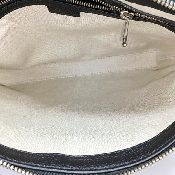 Monogram Leather Crossbody Bag Black