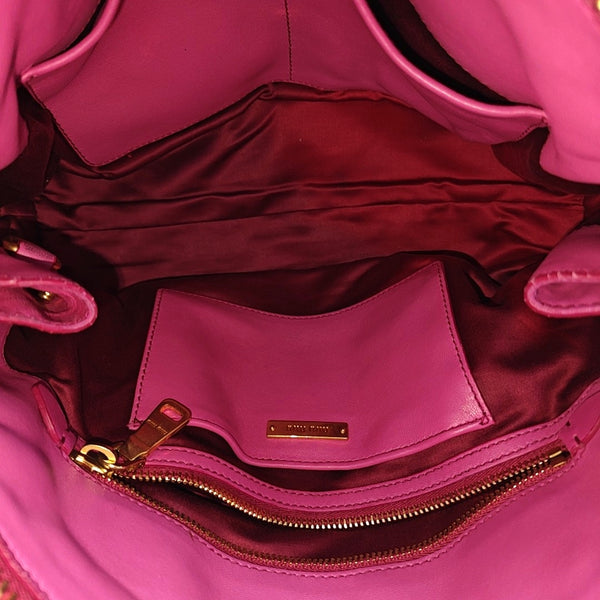 Quilted Lambskin Tote Bag Red