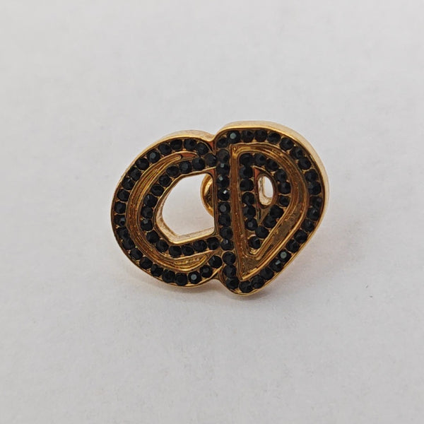 Petit CD Metal Gold Stud Earrings