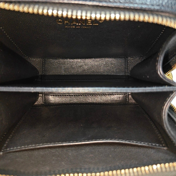 FILIGREE Small Quilted Grained Calfskin Black