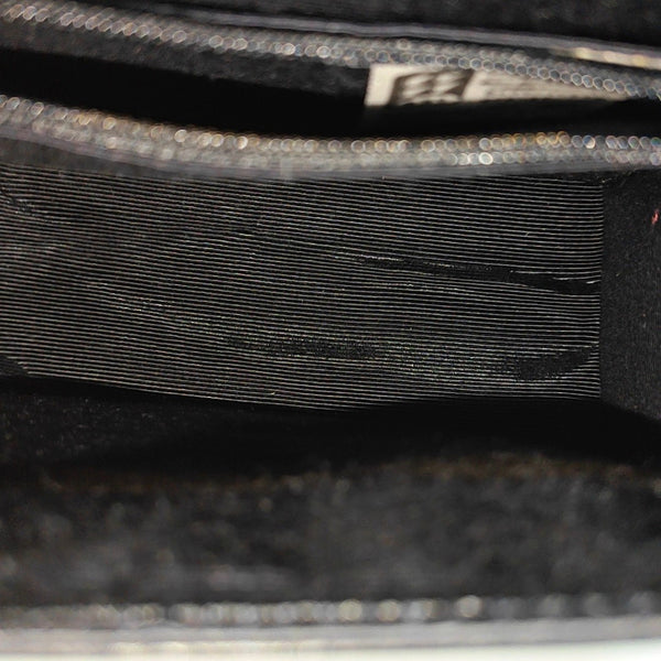 Calfskin Top Handle Bag Black