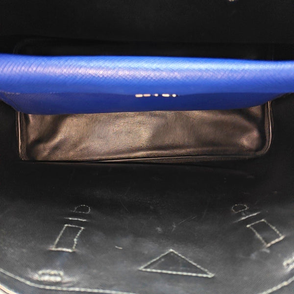 Double Saffiano Calfskin Blue