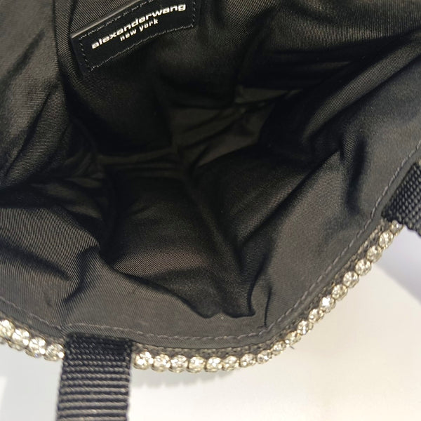 Lab-Grown Diamond Top Handle Bag Black