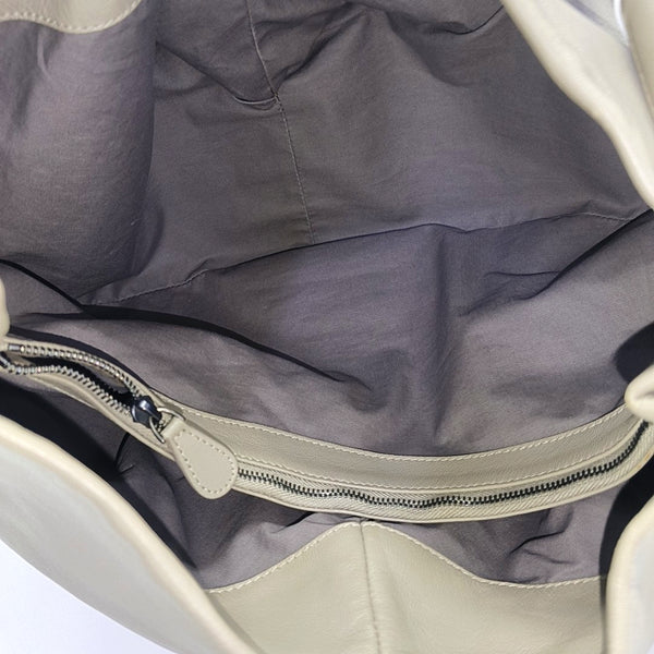 Lambskin Top Handle Bag Gray
