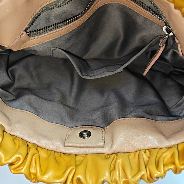 Calfskin Top Handle Bag Yellow