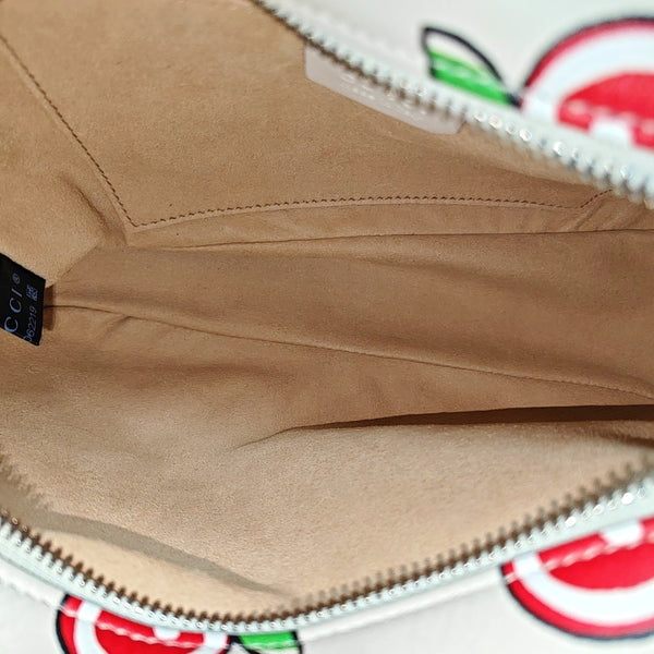 GG Marmont Small Quilted Calfskin White