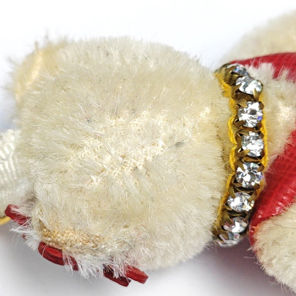 Synthetic Bag Charm White