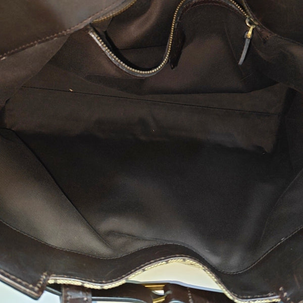 Monogram Canvas Tote Bag Brown