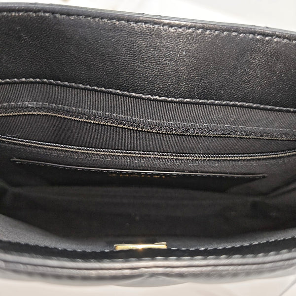 Quilted Lambskin Shoulder Bag Black