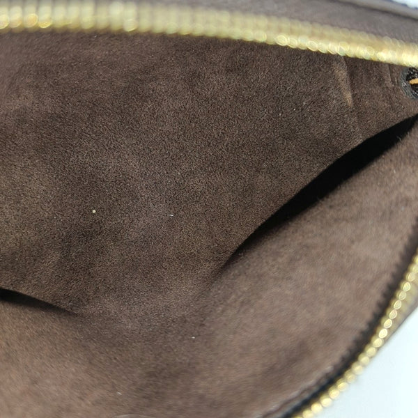 COSMETIC Monogram Coated Canvas Brown
