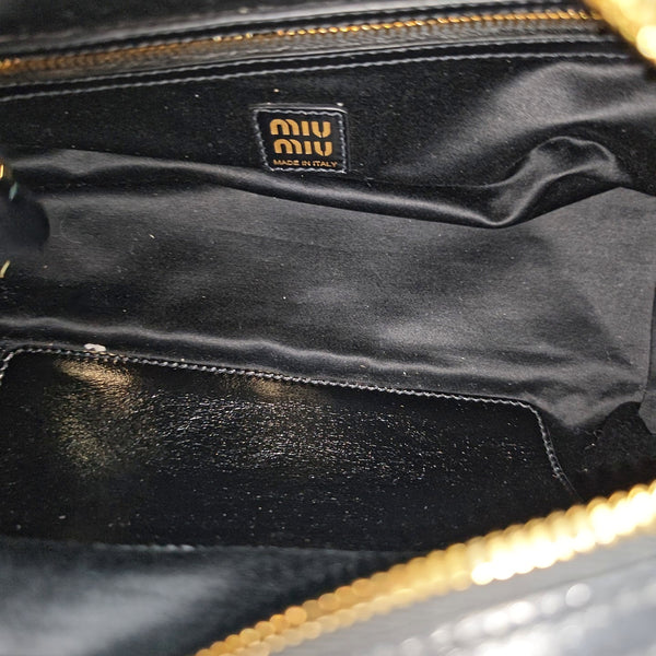 Calfskin Top Handle Bag Black