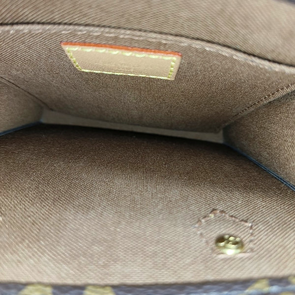 SAC PLAT Mini Monogram Coated Canvas Brown