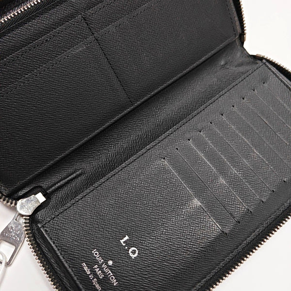 ZIPPY Damier Graphite Coated Canvas Gray Wallet
