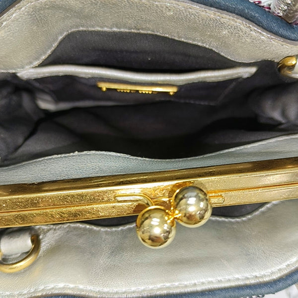 Special Material Top Handle Bag Silver