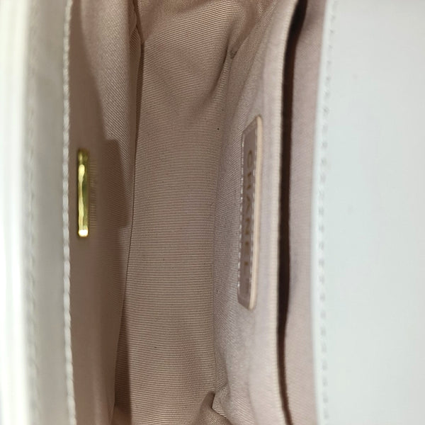 BOY CHANEL Mini Quilted Calfskin White