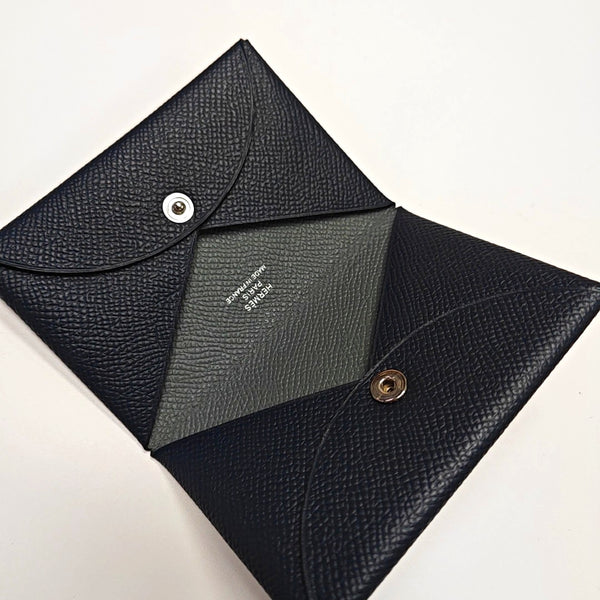 Calvi Epsom Blue Card Holder