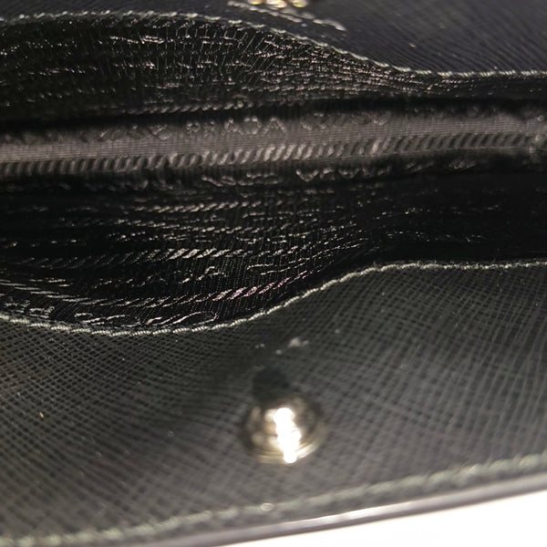 Saffiano Calfskin Shoulder Bag Black