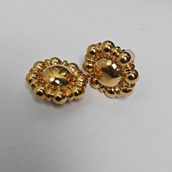 Metal Gold Clip On Earrings