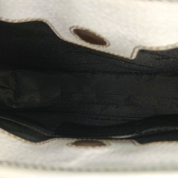 Calfskin Top Handle Bag White