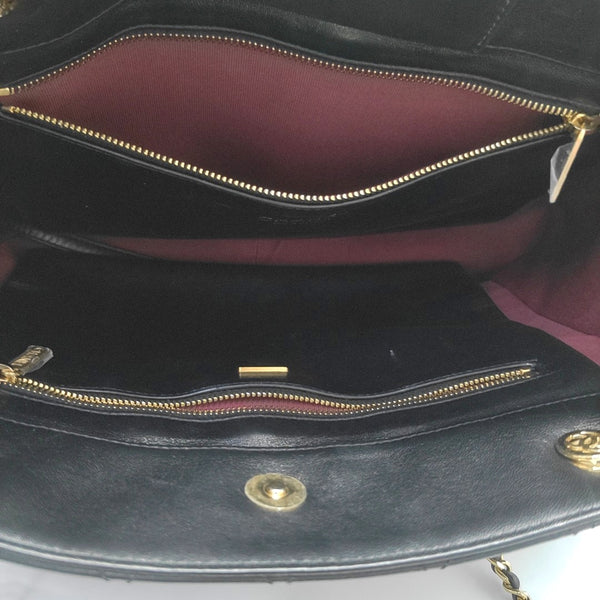 Quilted Lambskin Tote Bag Large Black