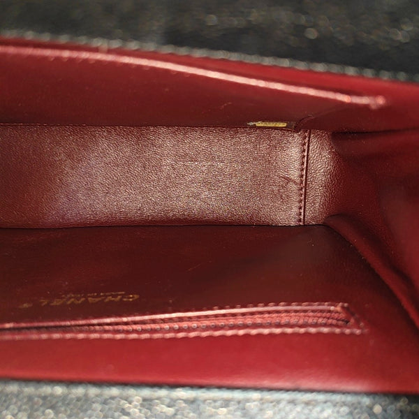 BUSINESS AFFINITY Small Quilted Grained Calfskin Black