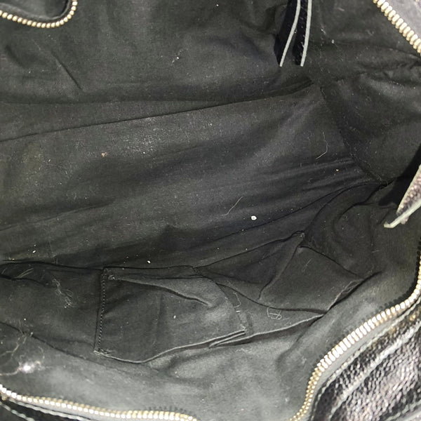 Classic Metallic Edge City Medium Lambskin Black