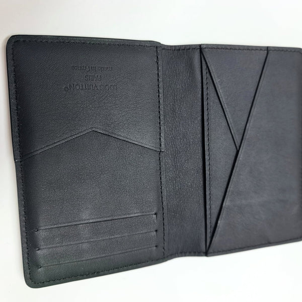 Monogram Calfskin Card Holder Black