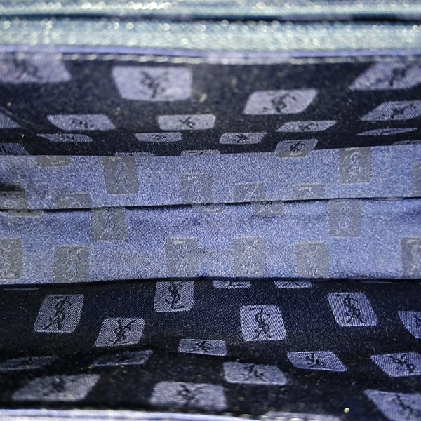 Calfskin Top Handle Bag Blue