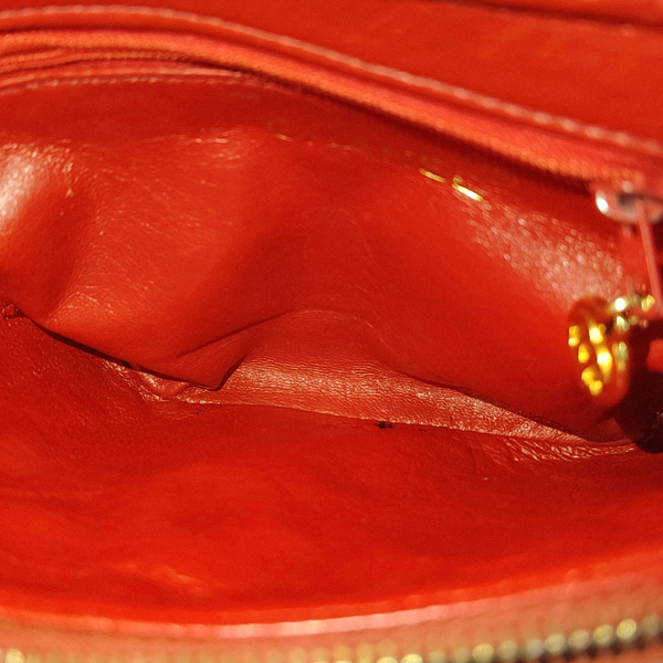 Quilted Grained Calfskin Red