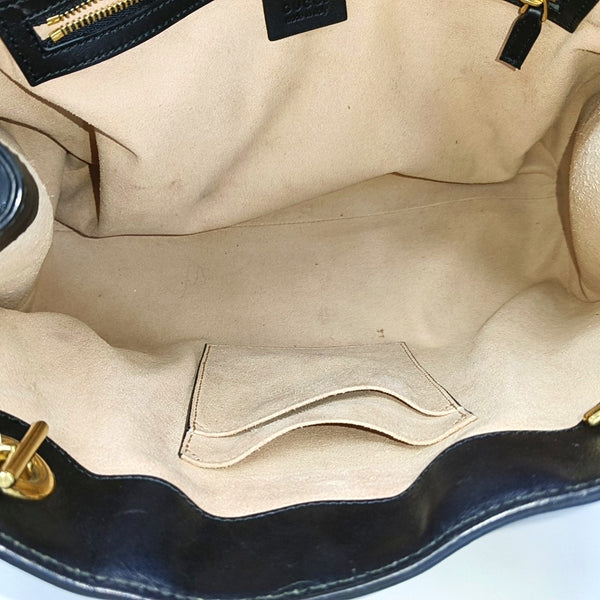 Padlock Medium Monogram Calfskin Black