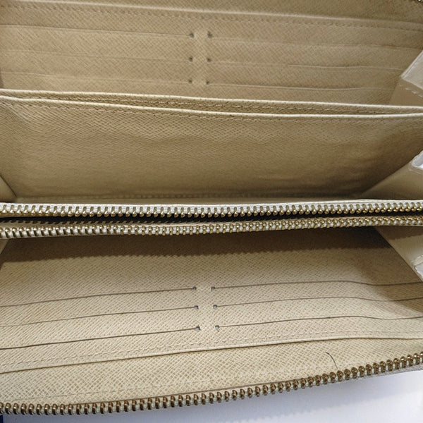 ZIPPY Damier Azur Coated Canvas White Wallet