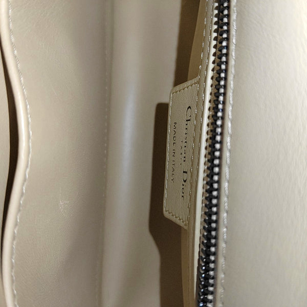 Dior Caro Small Cannage Wool White
