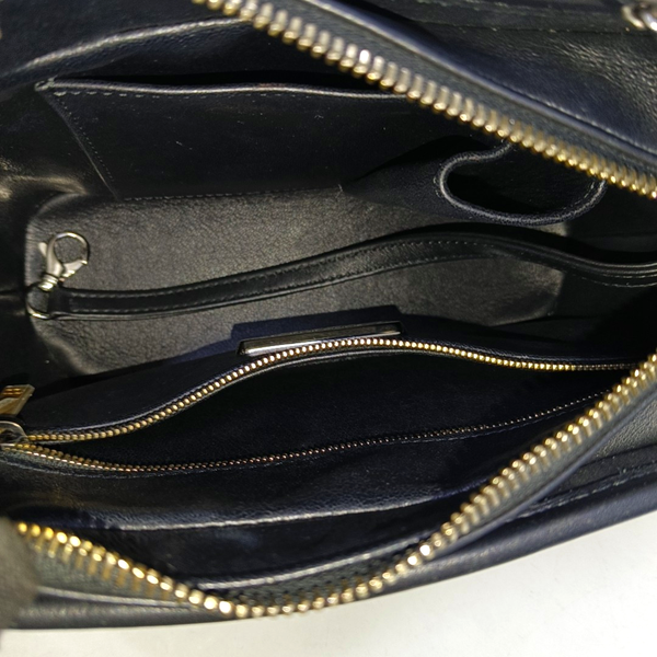 GABRIELLE Small Python Black