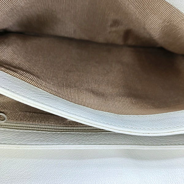 Calfskin Shoulder Bag White