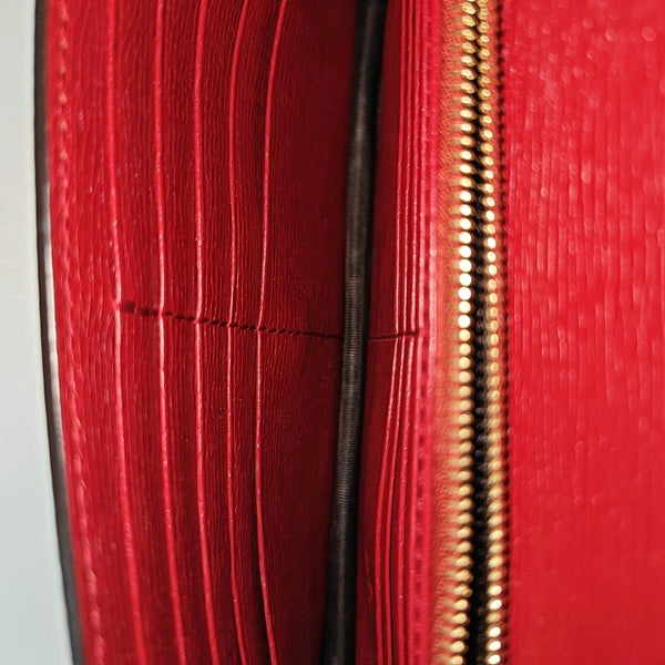 Interlocking G Small Calfskin Red