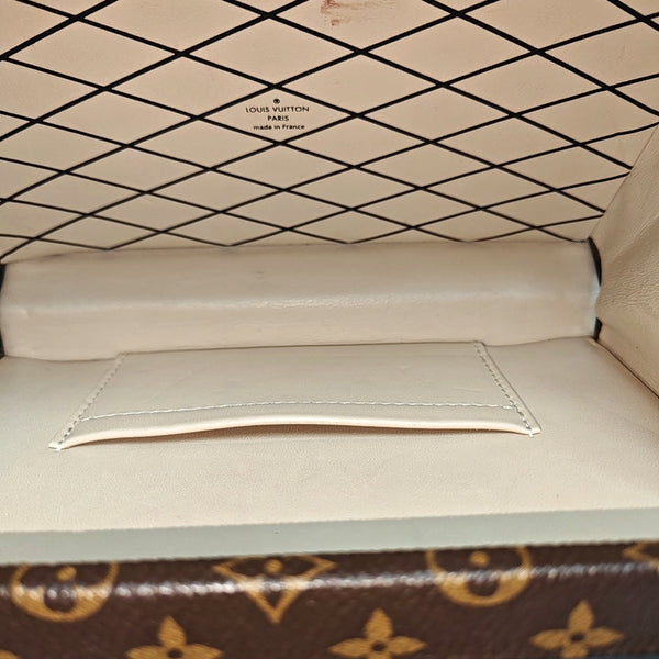 PETITE MALLE Monogram Coated Canvas Brown