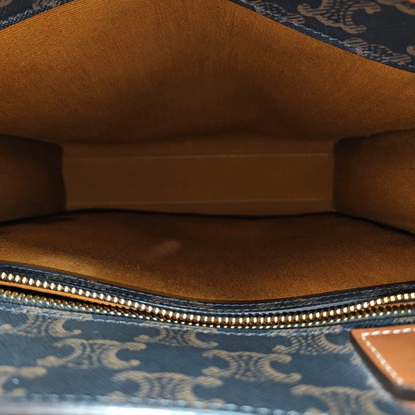 CABAS CELINE Small Coated Canvas Brown