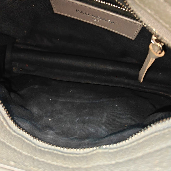 Classic Metallic Edge City Mini Lambskin Gray